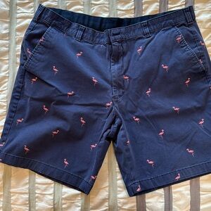 Vintage Club Room Flamingo Men’s Navy Preppy Shorts Size 38